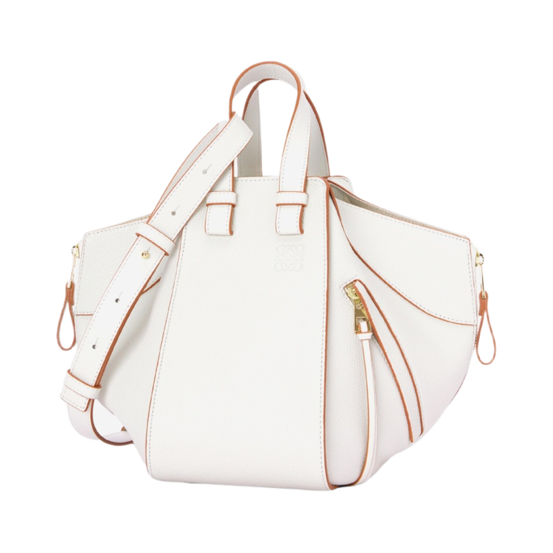 로에베 스몰 해먹백 소프트 그레인드 카프스킨 소프트 화이트(Loewe Small Hammock Bag in Soft Grained Calfskin Soft White) - 2