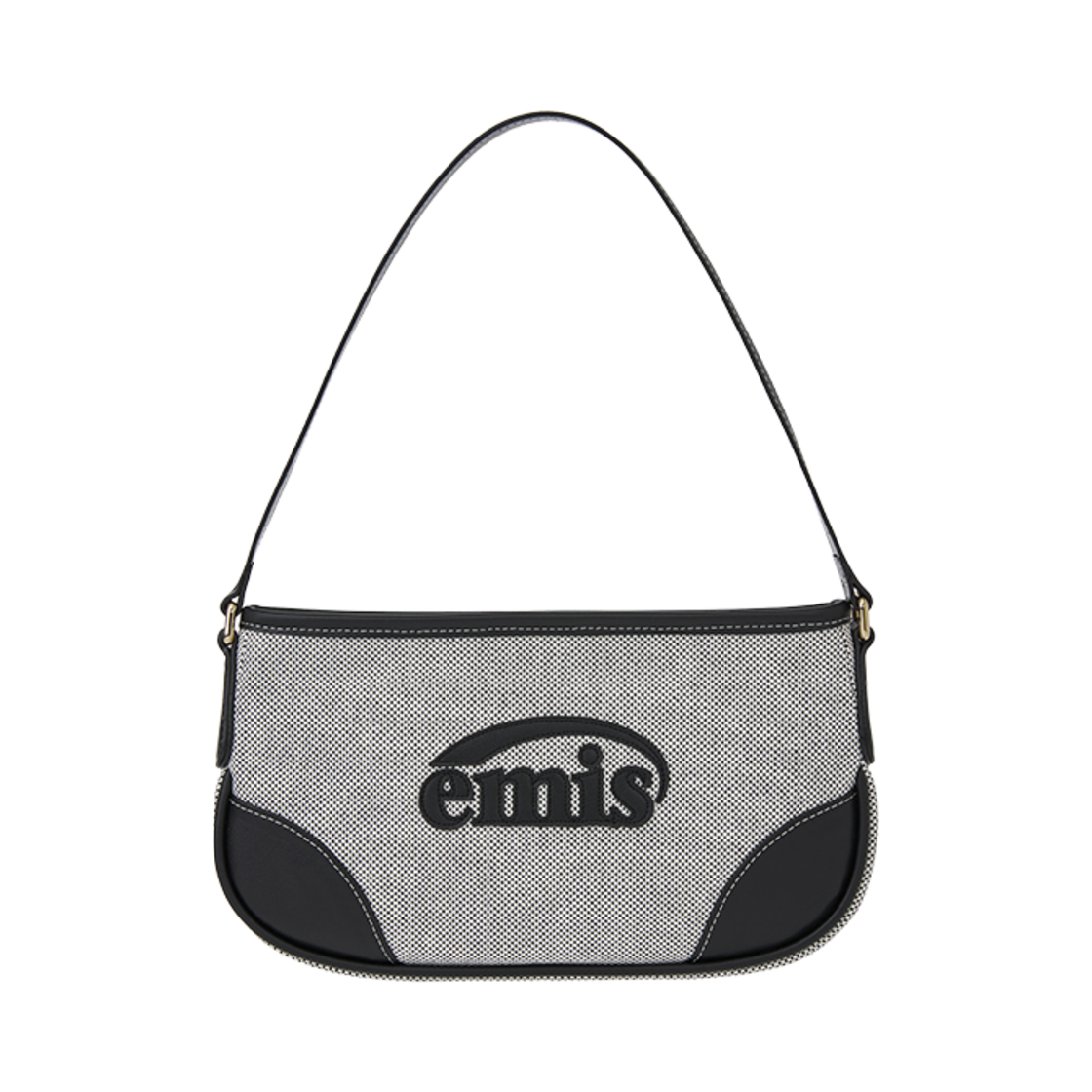 이미스 캔버스 레더 미니백 블랙(Emis Canvas Leather Mini Bag Black)