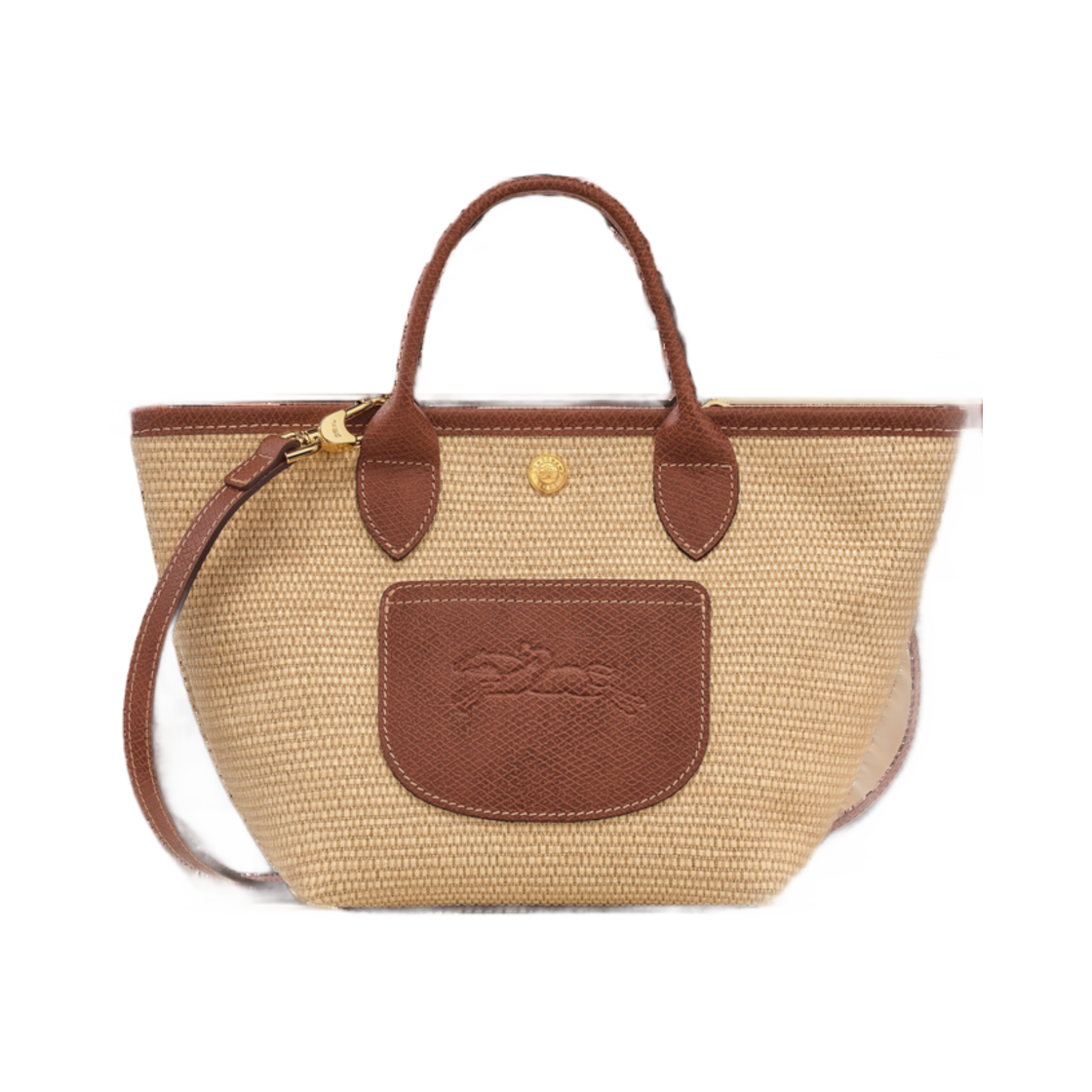 10307HGK035 Longchamp Le Pliage XS Basket Bag Brown