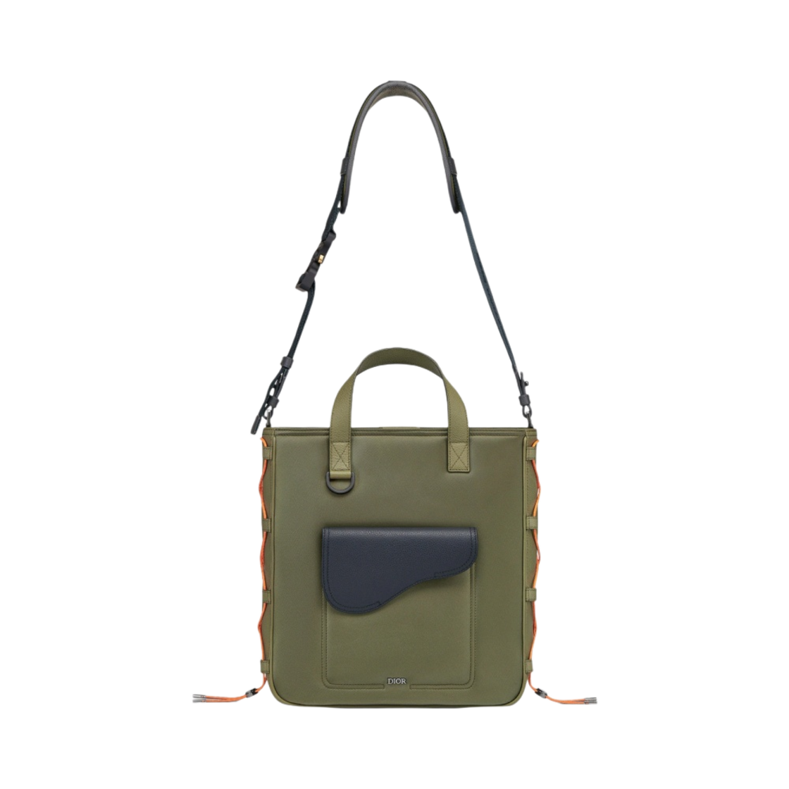 1ADSH198USF-H65E Dior x Sacai Saddle Shoulder Strap Tote Bag Olive - #4