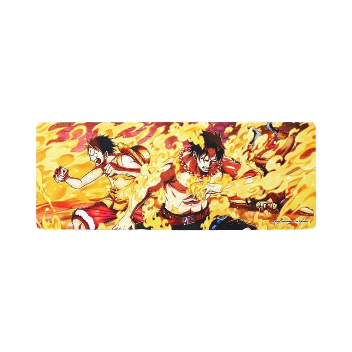 원피스 25주년 팝업스토어 장 마우스패드 루피 에이스(One Piece 25th Anniversary Pop-Up Store Long Mouse Pad Luffy Ace)