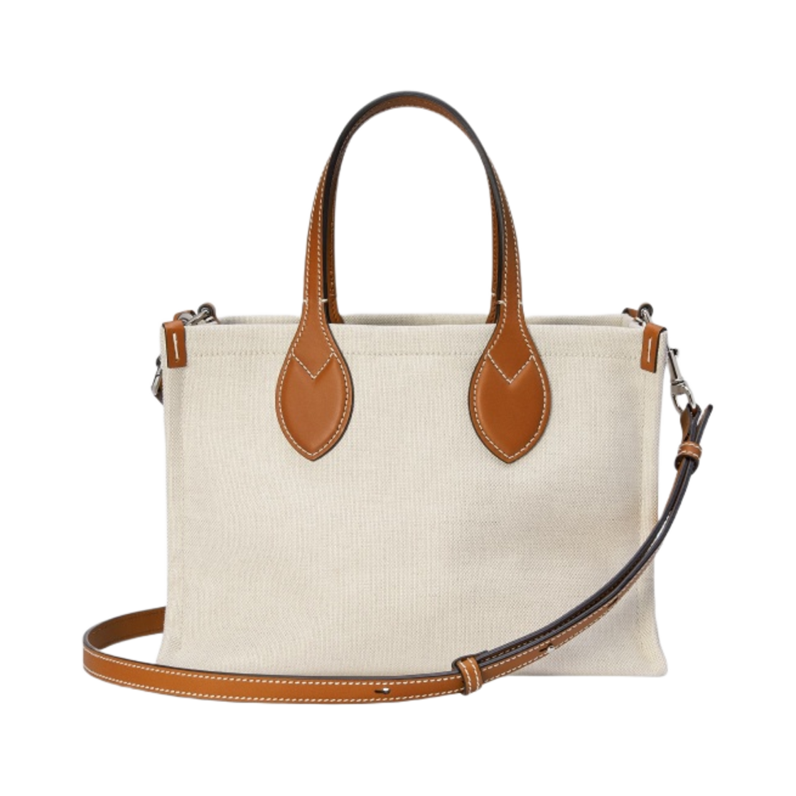 구찌 미니 토트백 프린트 코튼 리넨 캔버스 베이지 라이트 브라운(Gucci Mini Tote Bag with Gucci Print Beige Light Brown) - 4