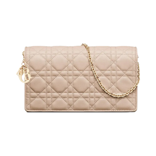 Dior Lady Pouch Hazelnut Cannage Lambskin