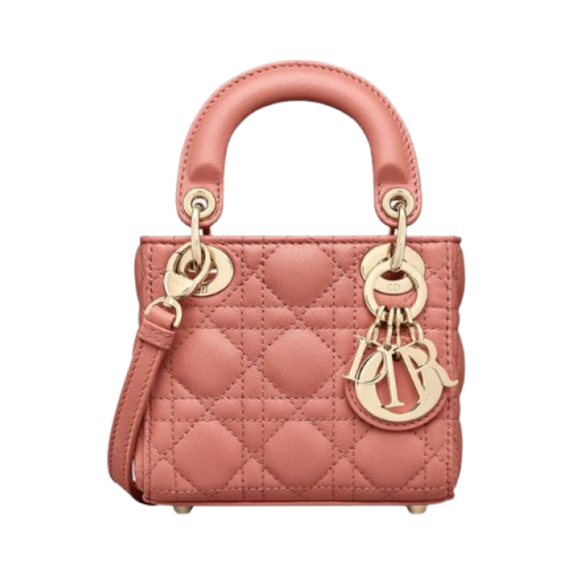 S0856ONGE-M82P Dior Lady Micro Bag Powder Ethereal Pink