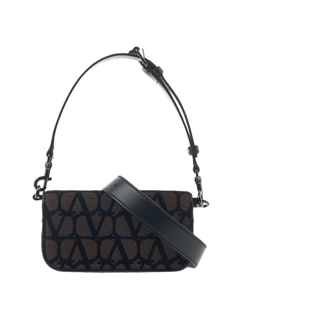 발렌티노 미니 로코 트왈 아이코노그래피 숄더백 폰덴테 블랙(Valentino Mini Loco Toile Iconographe Shoulder Bag Fondant Black) - 3