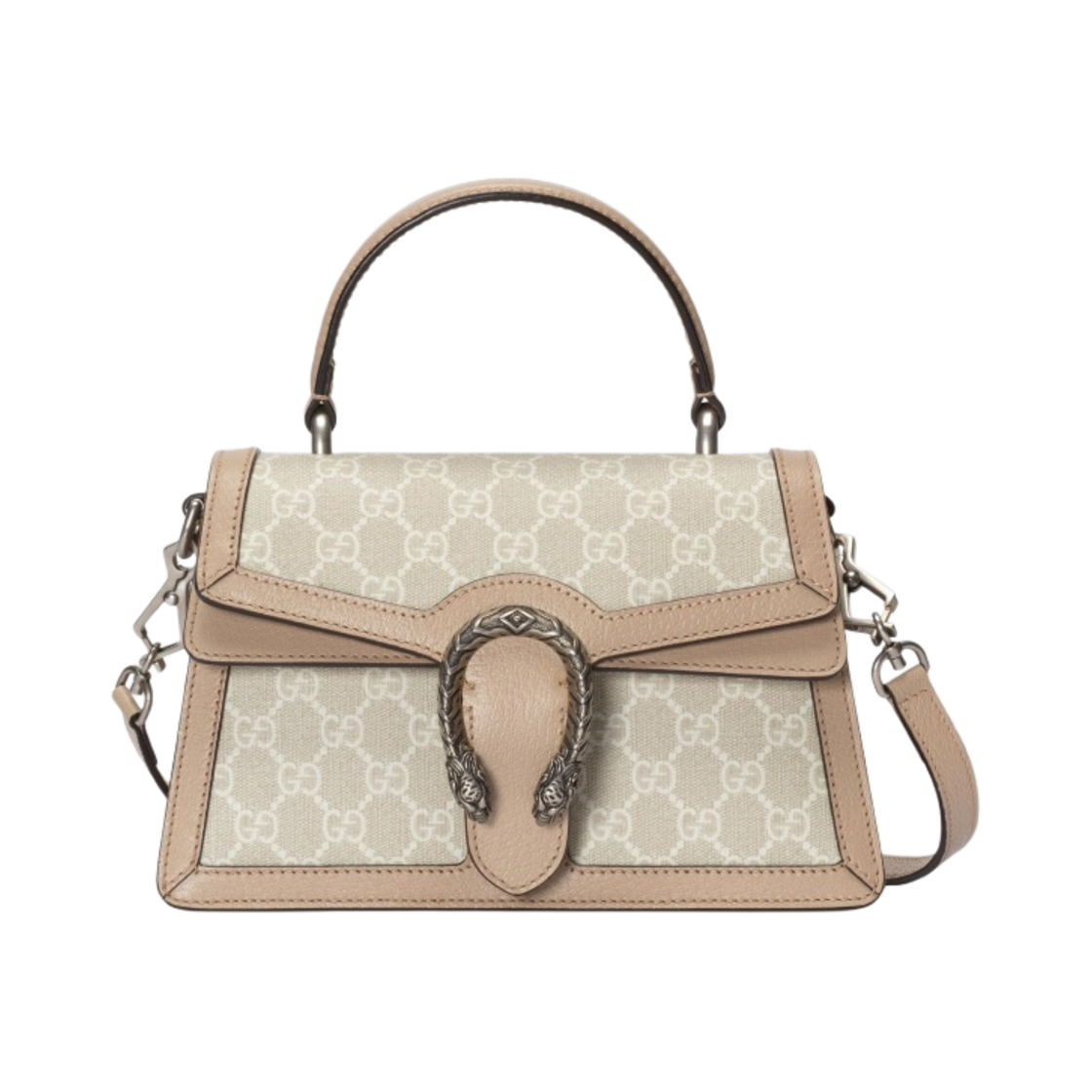 구찌 스몰 디오니서스 탑 핸들 백 베이지 화이트 슈프림(Gucci Small Dionysus Top Handle Bag Beige White Supreme) - 1