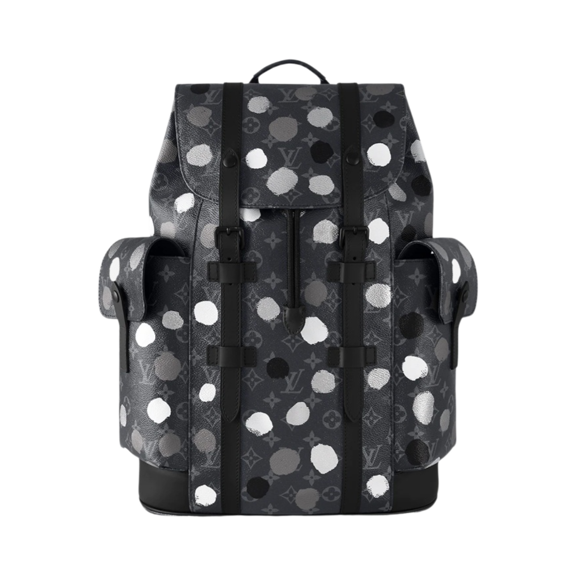 루이비통 x 야요이 쿠사마 크리스토퍼 MM 블랙 실버(Louis Vuitton x YK Christopher MM Black Silver) - 1