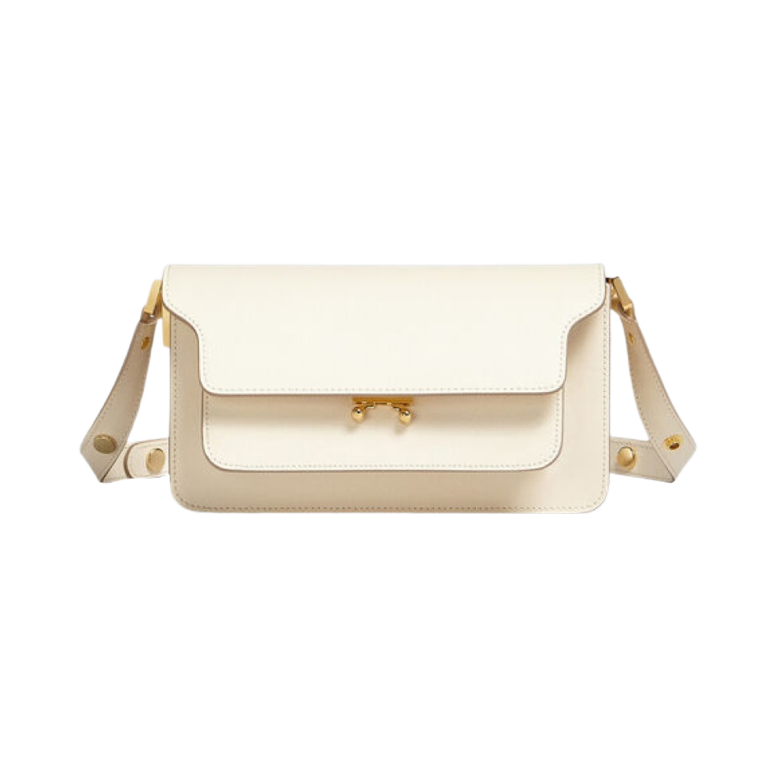 마르니 사피아노 레더 이스트 웨스트 트렁크백 토크(Marni Saffiano Leather East West Trunk Bag Talc) - 1