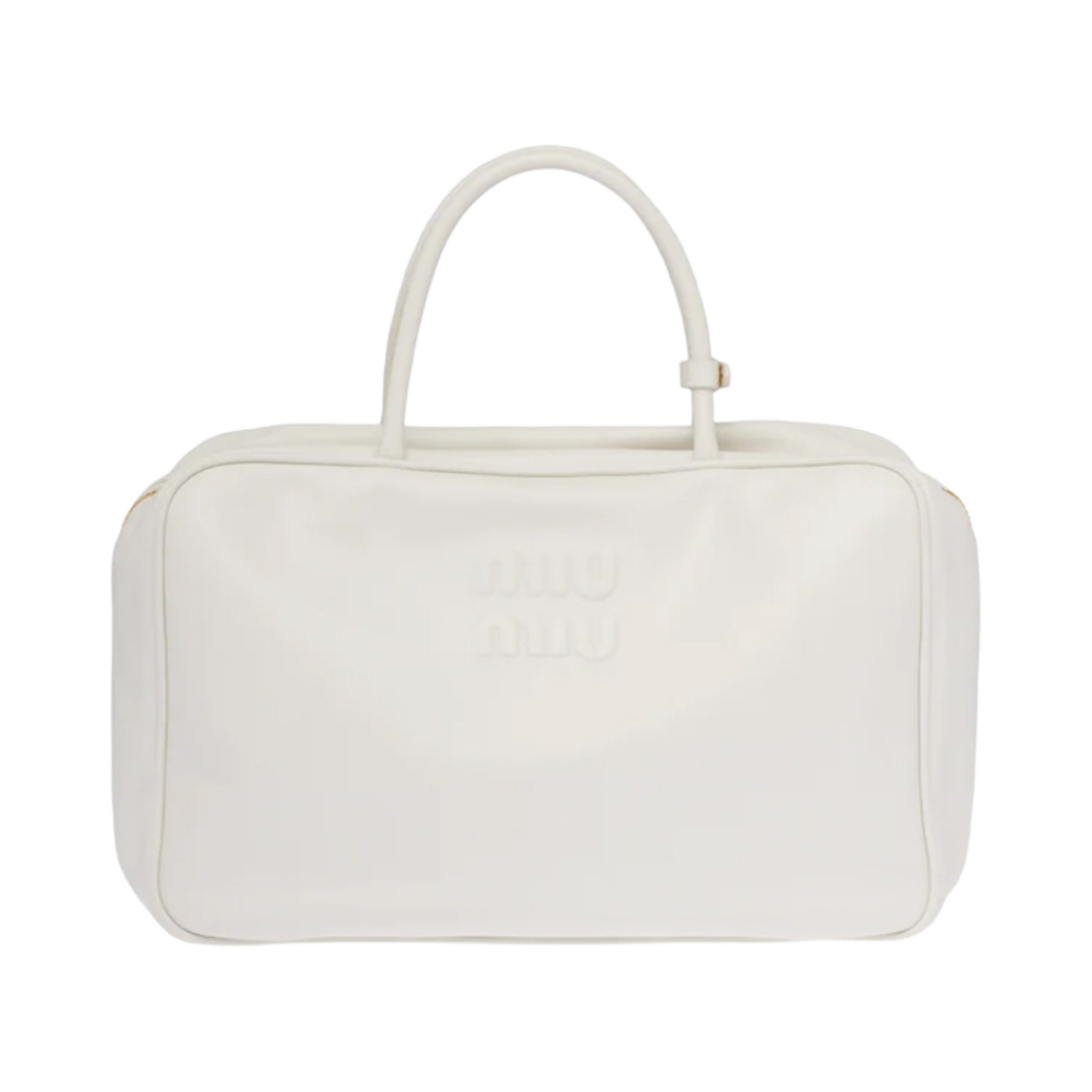 미우 미우 가죽 탑 핸들백 화이트(Miu Miu Leather Top Handle Bag White) - 1
