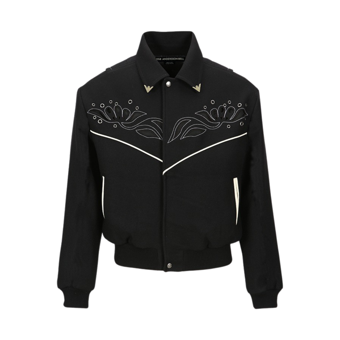 ADSB 앤더슨벨 르망 울 블루종 자켓 블랙