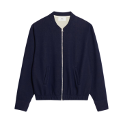 AMI Zipped Bomber Jacket Nautic Blue