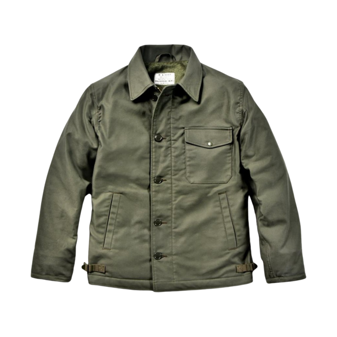 MJ21113 The Real McCoy's USN A-2 Deck Jacket Olive