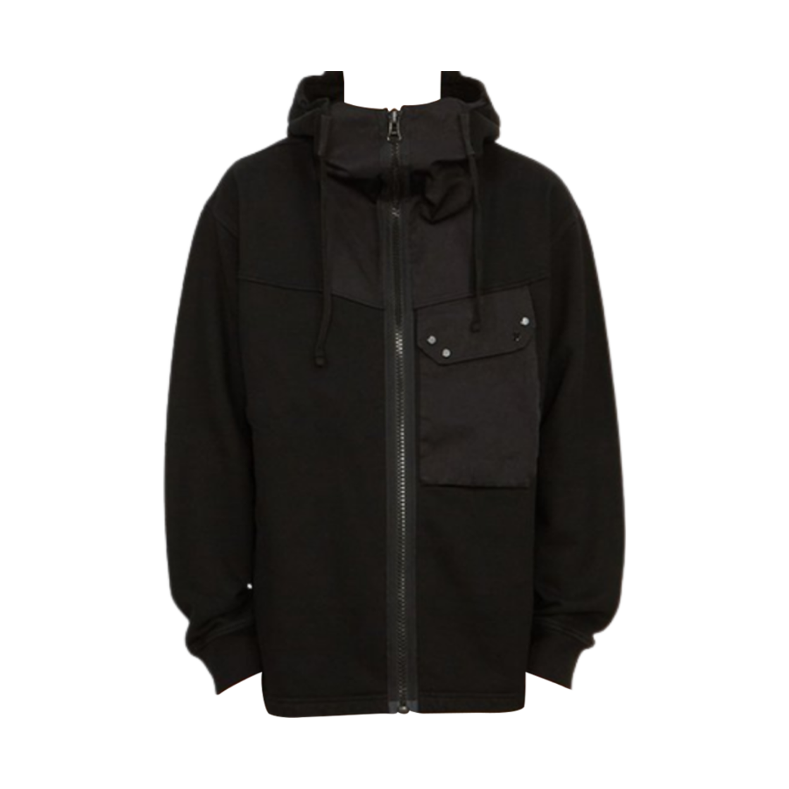 텐씨 기모 로고 패치 집업 탑 자켓 블랙(Ten C Kimono Logo Patch Zip-Up Top Jacket Black)