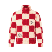Louis Vuitton x Nigo Jacquard Damier Fleece Blouson Garnet Red