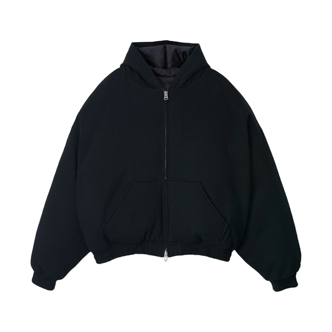 P0000CQS_BL STU Padded Hoodie Zip Up Black