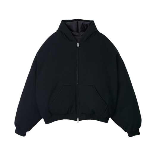 P0000CQS_BL STU Padded Hoodie Zip Up Black