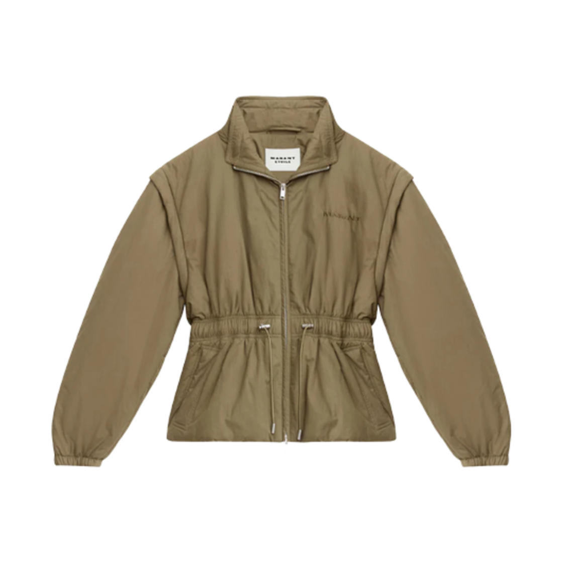 MA0007FB-C1C01E-67KI Isabel Marant Dastyni Quilted Cotton Coat Khaki - 25SS