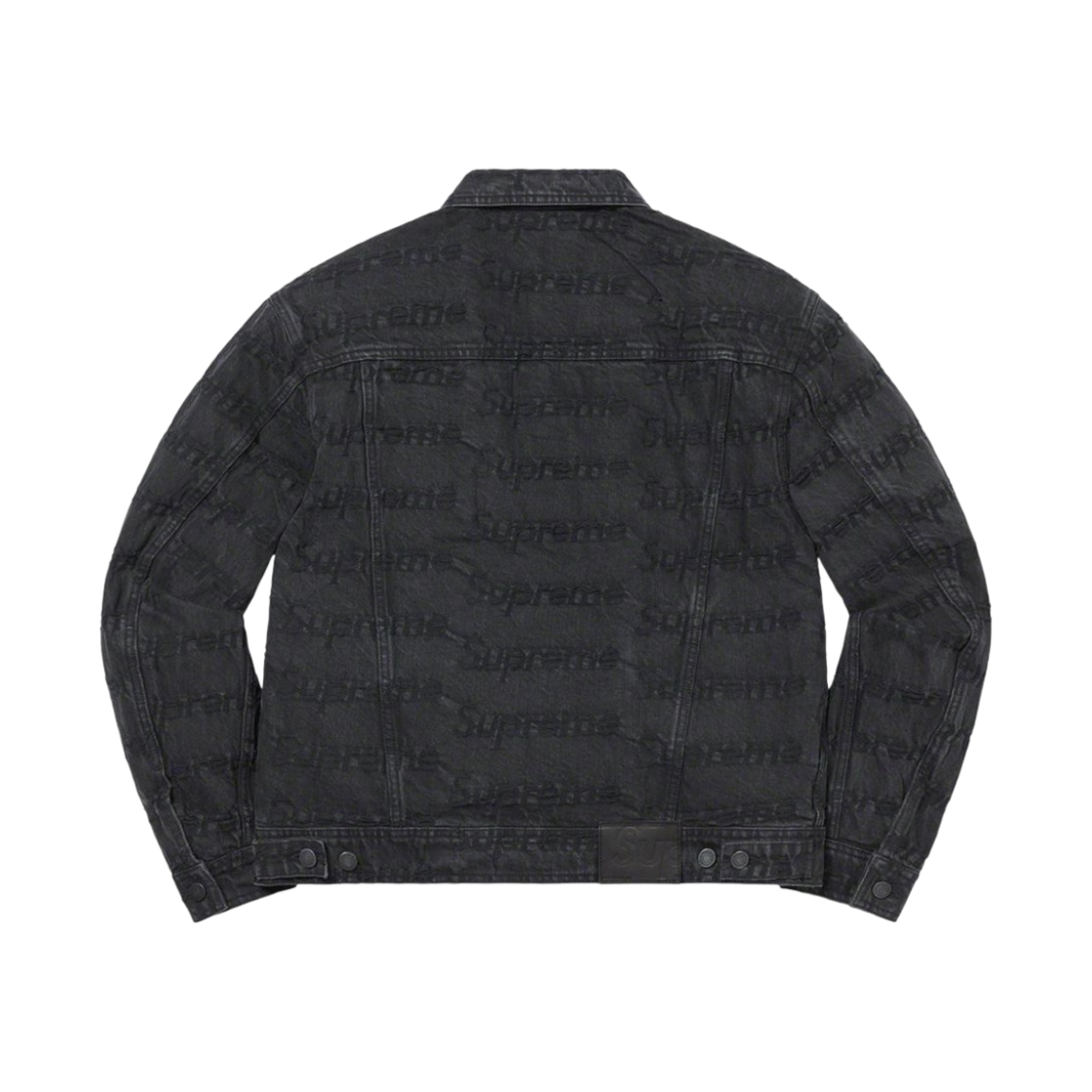 슈프림 프레이드 로고 데님 트러커 자켓 블랙 - 21SS(Supreme Frayed Logos Denim Trucker Jacket Black - 21SS) - 2