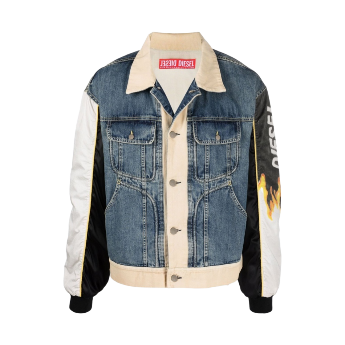 디젤 패널 트러커 자켓 라이트 블루(Diesel Panelled Trucker Jacket Light Blue) - 1