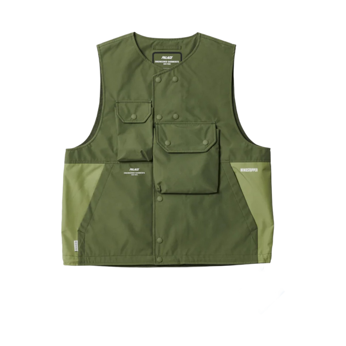 팔라스 x 엔지니어드 가먼츠 고어텍스 인피니움 커버 베스트 올리브 - 22FW(Palace x Engineered Garments Gore-Tex Infinium Cover Vest Olive - 22FW) - 1
