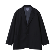 Ballute Drape Over Silhouette Jacket Black