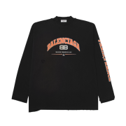 (W) Balenciaga Maison Balenciaga Oversized Long Sleeve T-Shirt Black