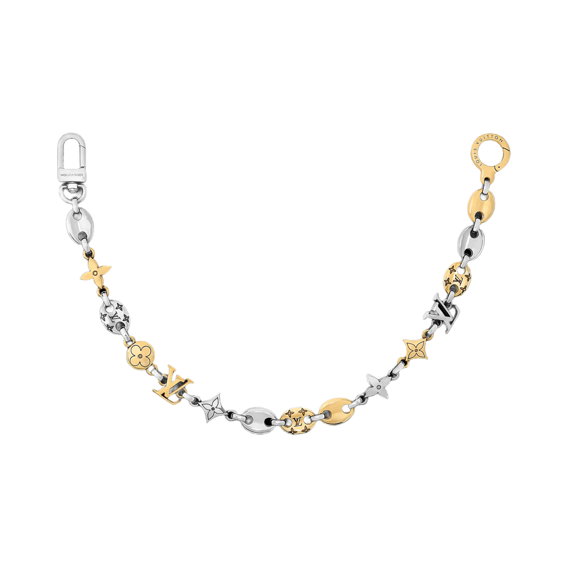 M03122 Louis Vuitton LV Sailor Chain Belt Palladium Gold