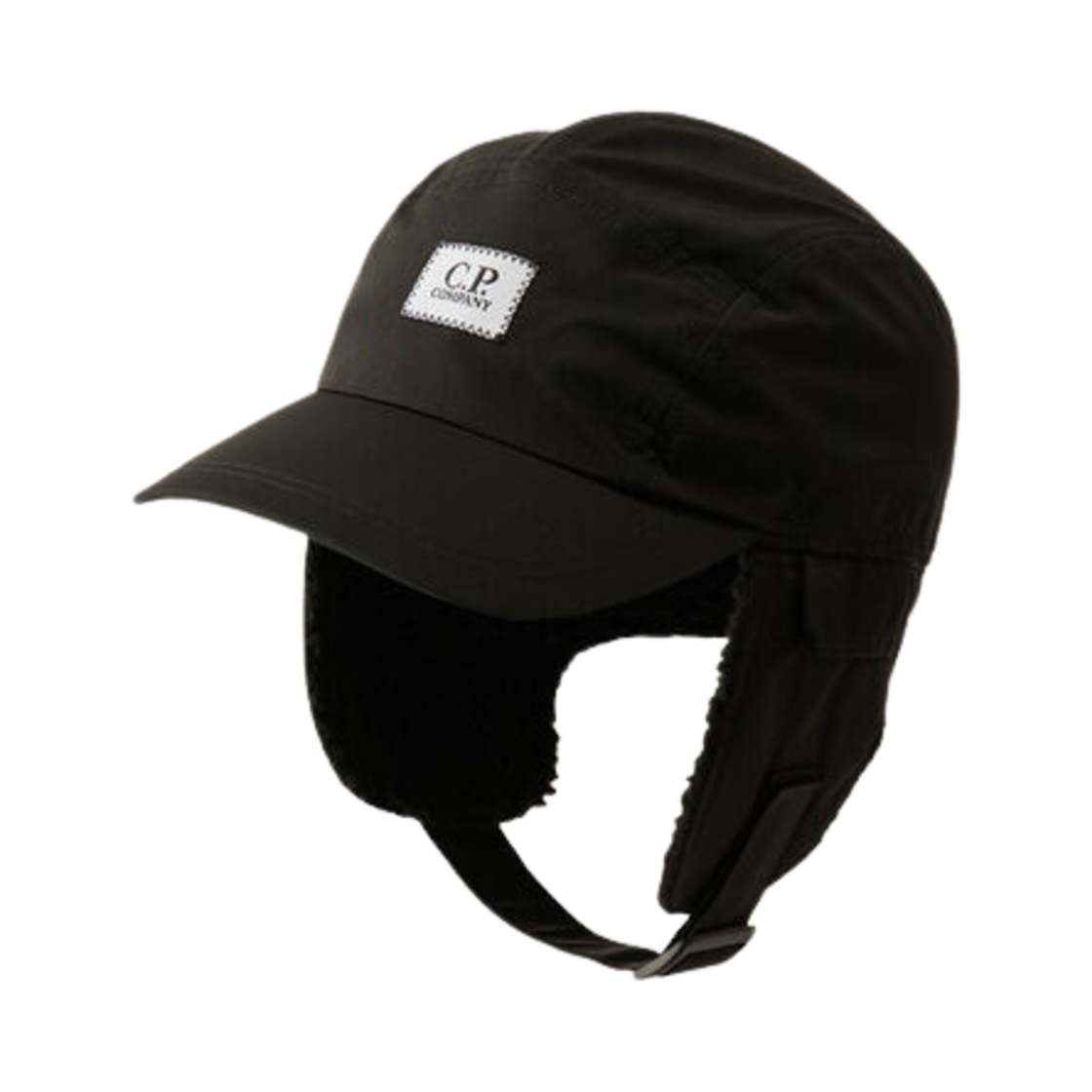 C.P. 컴퍼니 크롬-R 이어플랩 햇 블랙 - 24FW(C.P. Company Chrome-R Earflap Hat Black - 24FW)