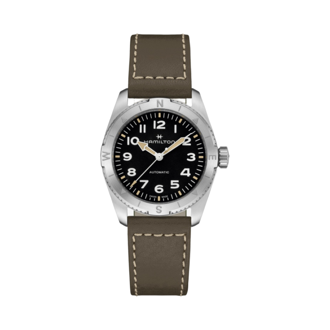해밀턴 카키 필드 익스페디션 오토 37mm 스테인리스 스틸 카우 레더 블랙(Hamilton Khaki Field Expedition Auto 37mm Stainless Steel Cow leather Black) - 1