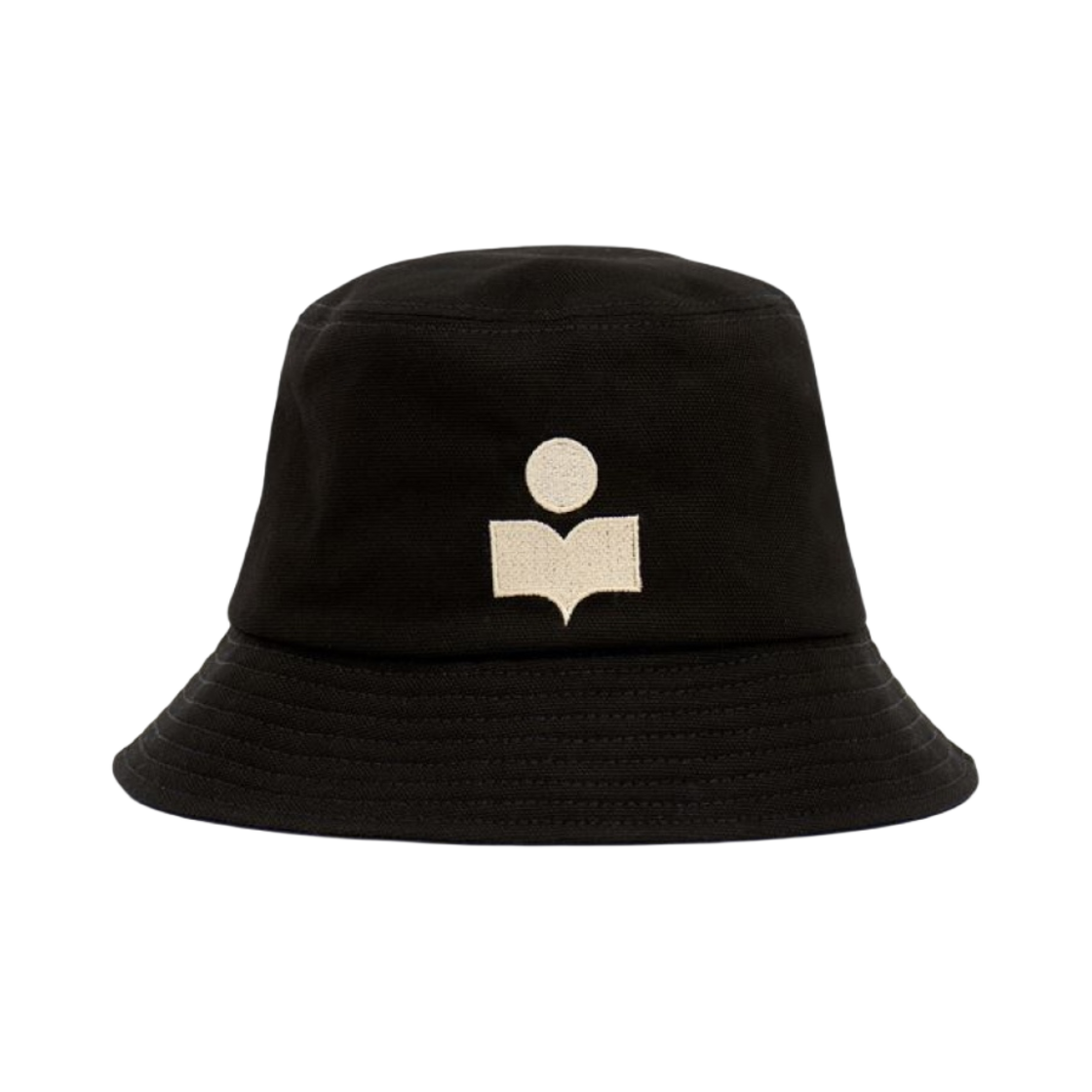 CU001XFA-A3C05A-BKEC (W) Isabel Marant Haley Logo Hat Black Ecru - 23FW