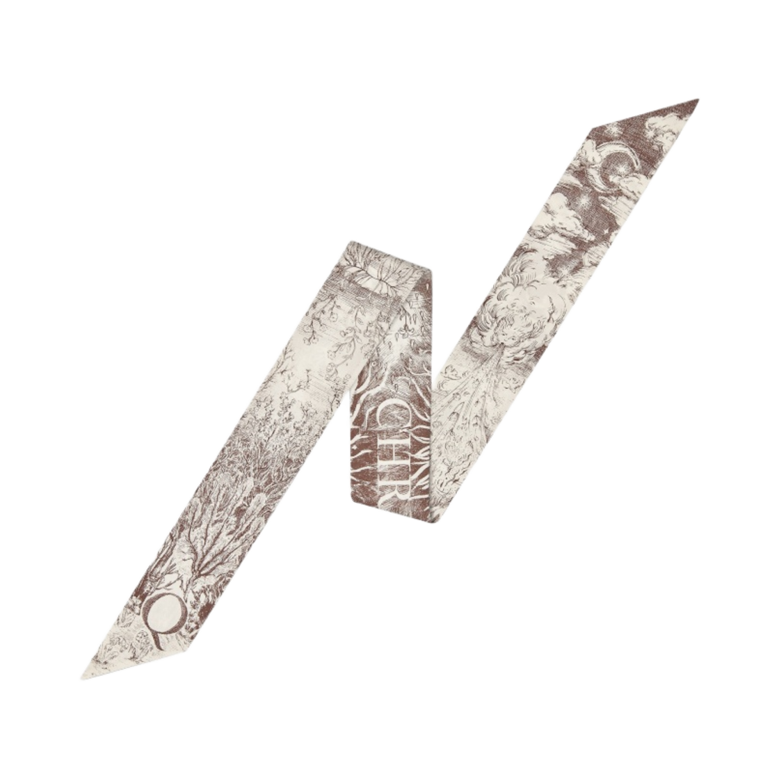 (W) 디올 ABC디올 Q 콰트로 세종 미차 스카프 실크 트윌 그레이((W) Dior ABCDior Q Quatre Saisons Mitzah Scarf Silk Twill Gray)