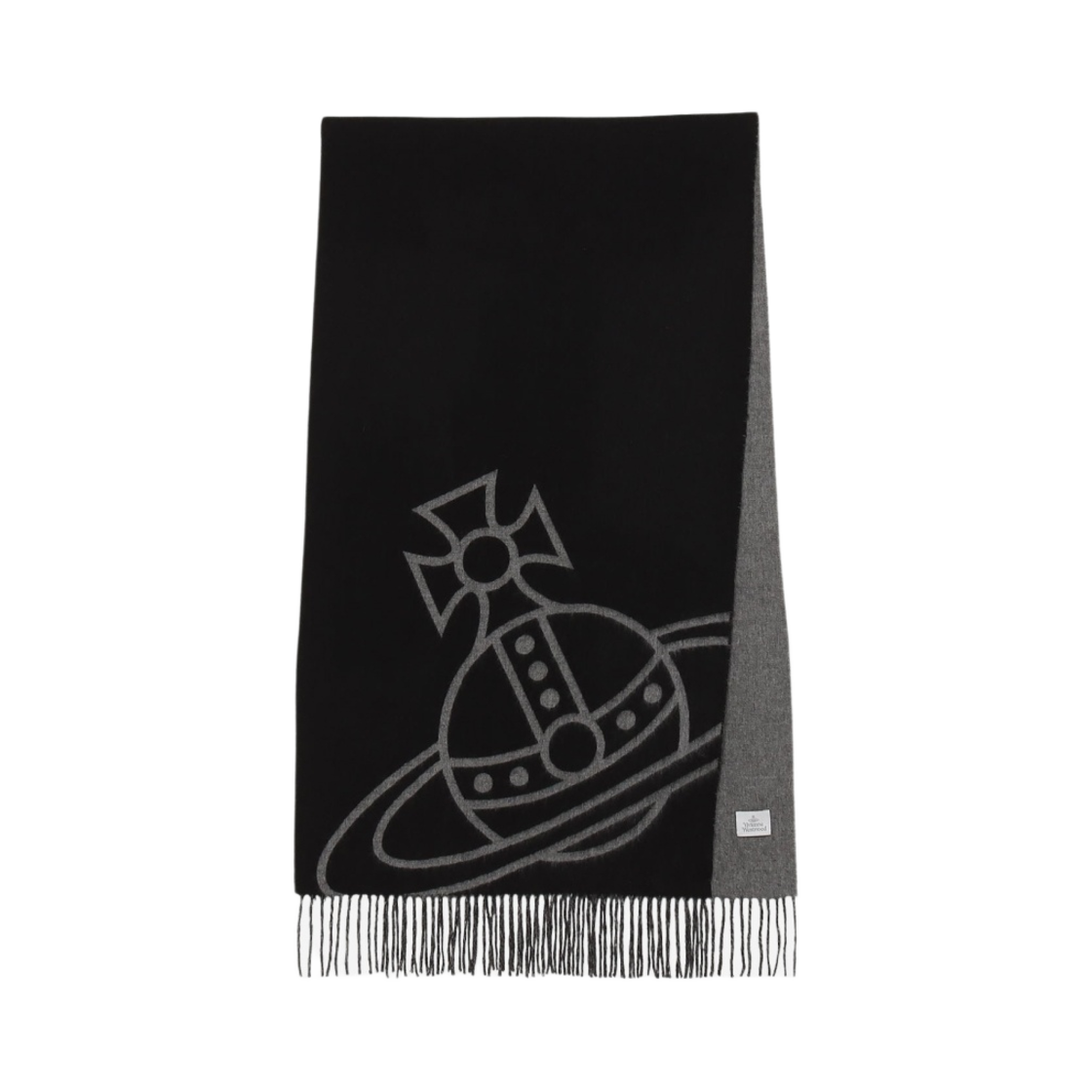 2404148088/50104 Vivienne Westwood Reversible Wool Muffler Black