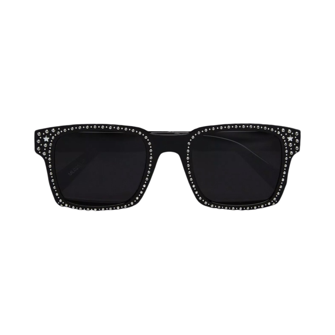 몽클레르 x 팜 엔젤스 크리스탈 엔스트럭티드 스퀘어 선글라스 블랙 - 23FW(Moncler x Palm Angels Crystal-Encrusted Squared Sunglasses Black - 23FW)