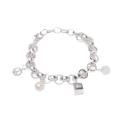 Stussy Icon Charm Bracelet Sterling Silver
