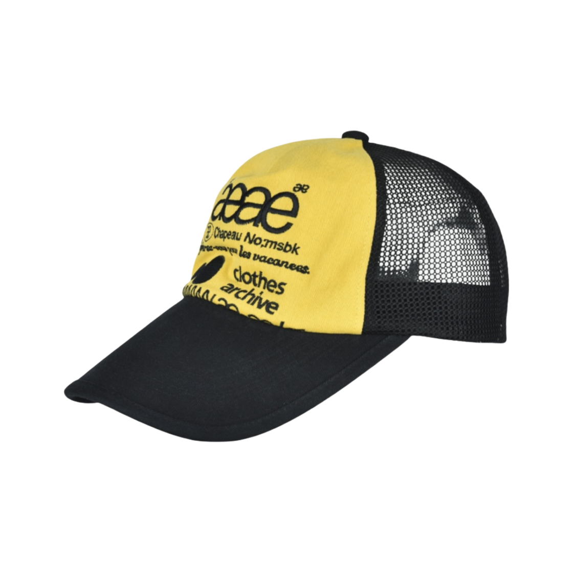 에이에이 웹 로고 메쉬 캡 옐로우 블랙(Aeae Web Logo Mesh Cap Yellow Black) - 2