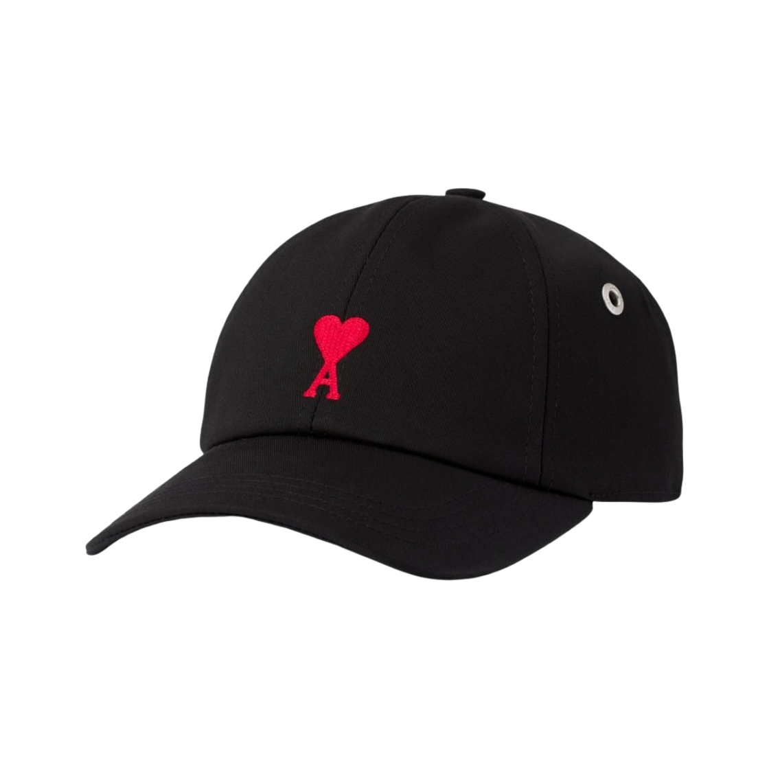 아미 스몰 하트 로고 자수 캡 블랙(AMI de Coeur Embroidery Cap Black) - 2