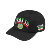 Supreme Italia 6-Panel Black - 24SS