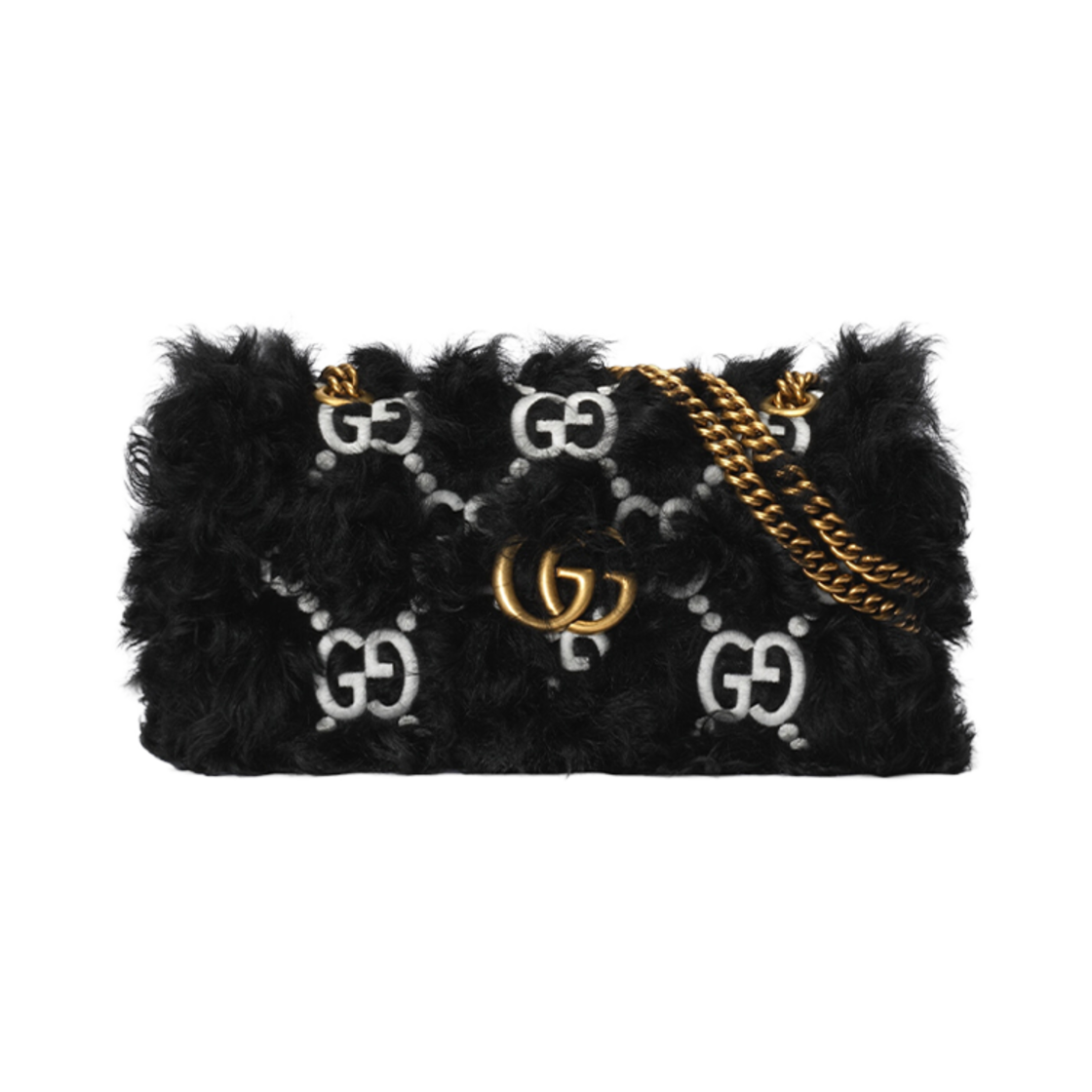 구찌 GG 마몽 캣 스몰 백 블랙 소프트 패브릭(Gucci GG Marmont Embroidered Small Bag Black Soft Fabric) - 1