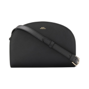 A.P.C. Saffiano Demi-Lune Bag Black