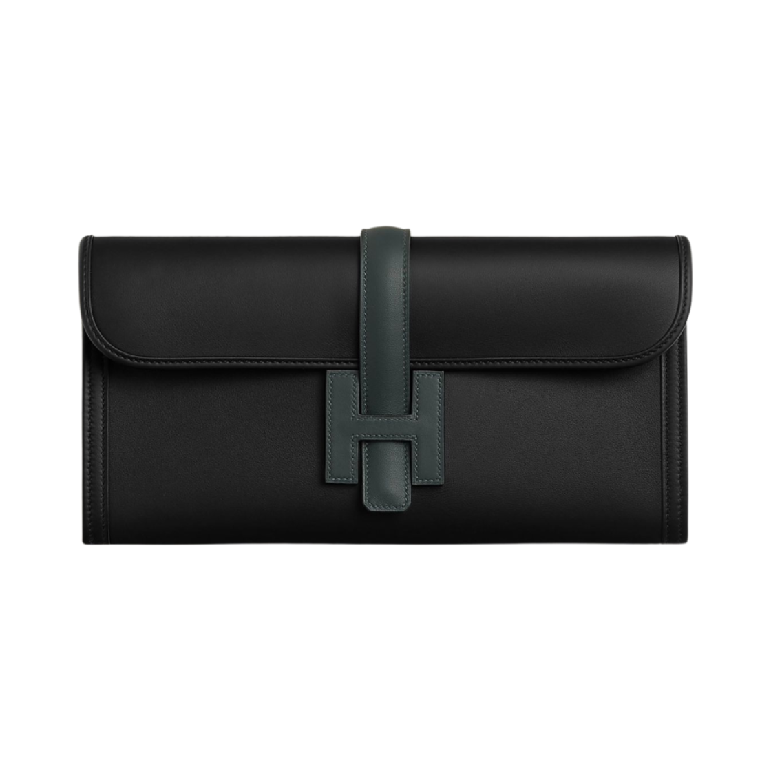 에르메스 지제 엘란 29 컬러블록 클러치 스위프트 & 누아 그리 미스티(Hermes Jige Elan 29 Colorblock Clutch Swift & Noir Gris Misty) - 1