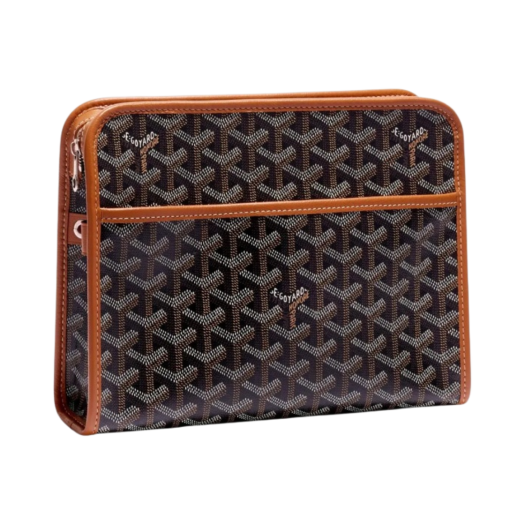 ABAJOUV-MM-03 Goyard Jouvence MM Toilet Bag Black Tan