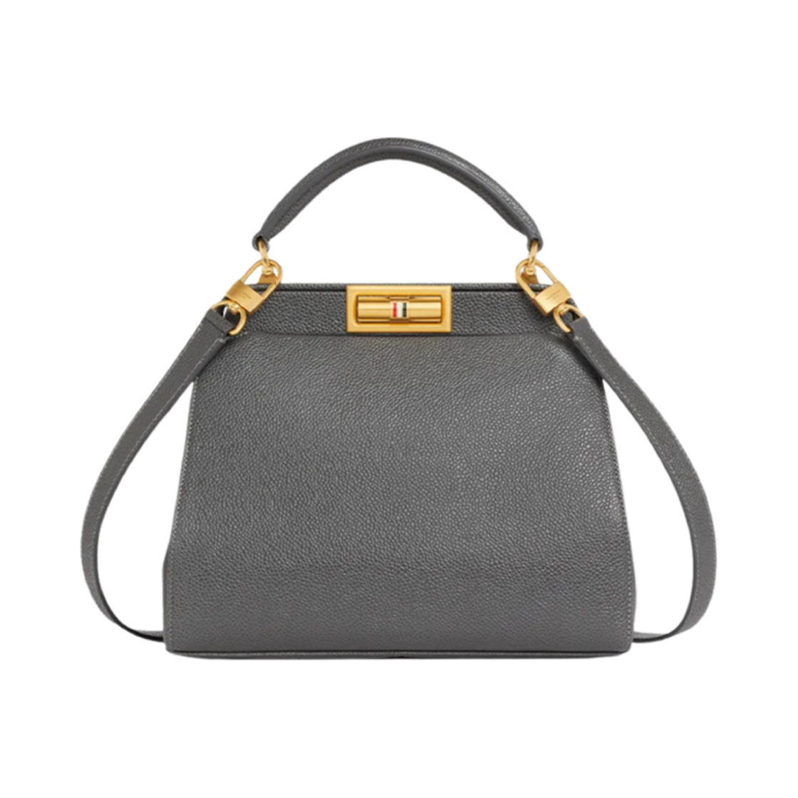 톰브라운 페블 그레인 레더 스몰 닥터백 다크 그레이(Thom Browne Pebble Grain Leather Small Doctor Bag Dark Grey) - 2