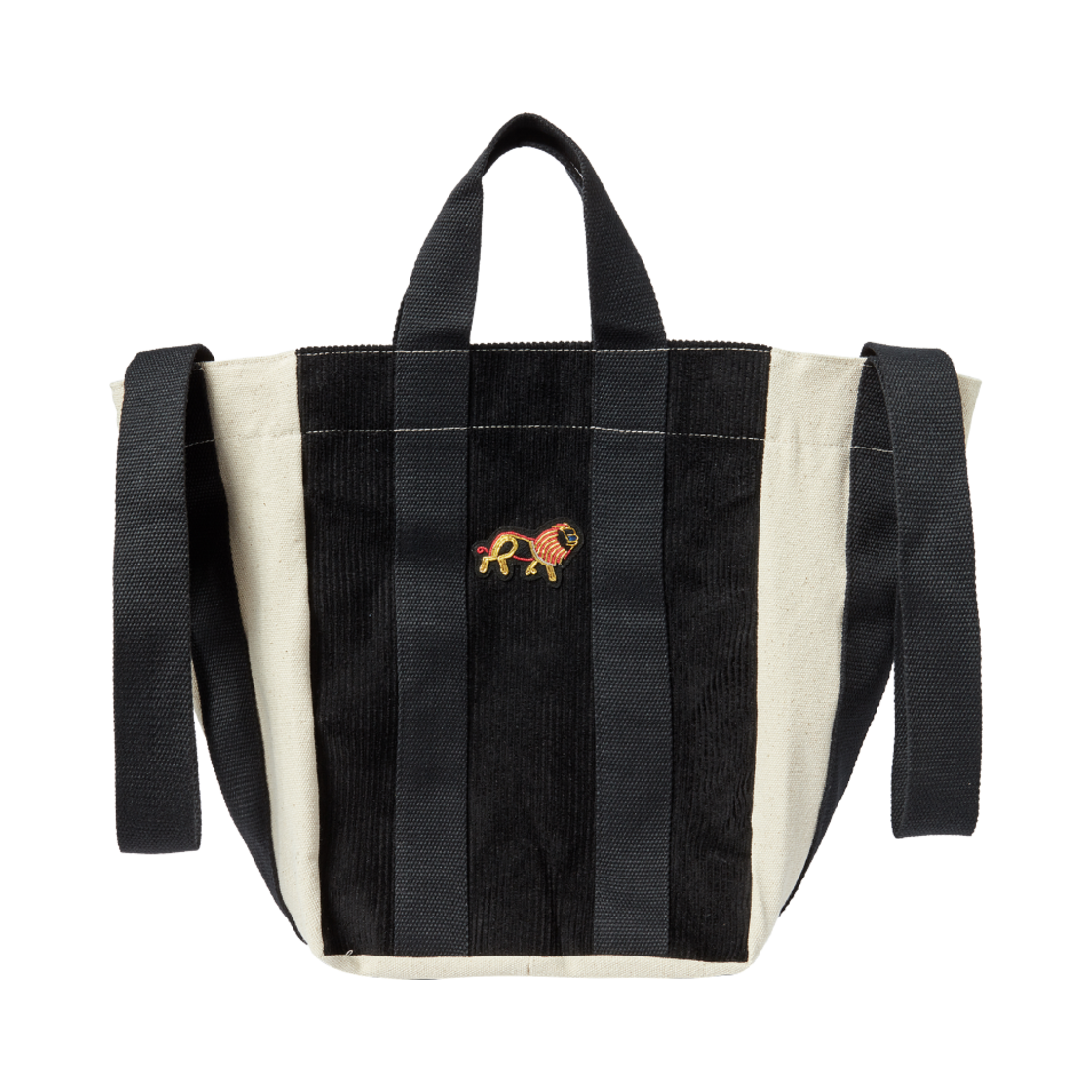 NV25SUBG01BK N ARCHIVE Hand Made Wappen Detail Two-Way Bag Black