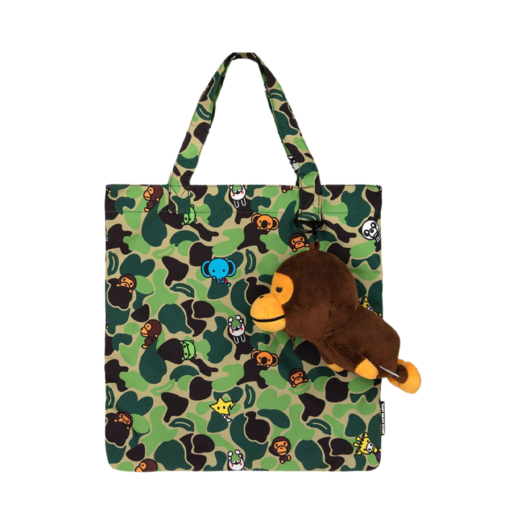 - BAPE Baby Milo Plush Doll Recycle Tote Bag Green