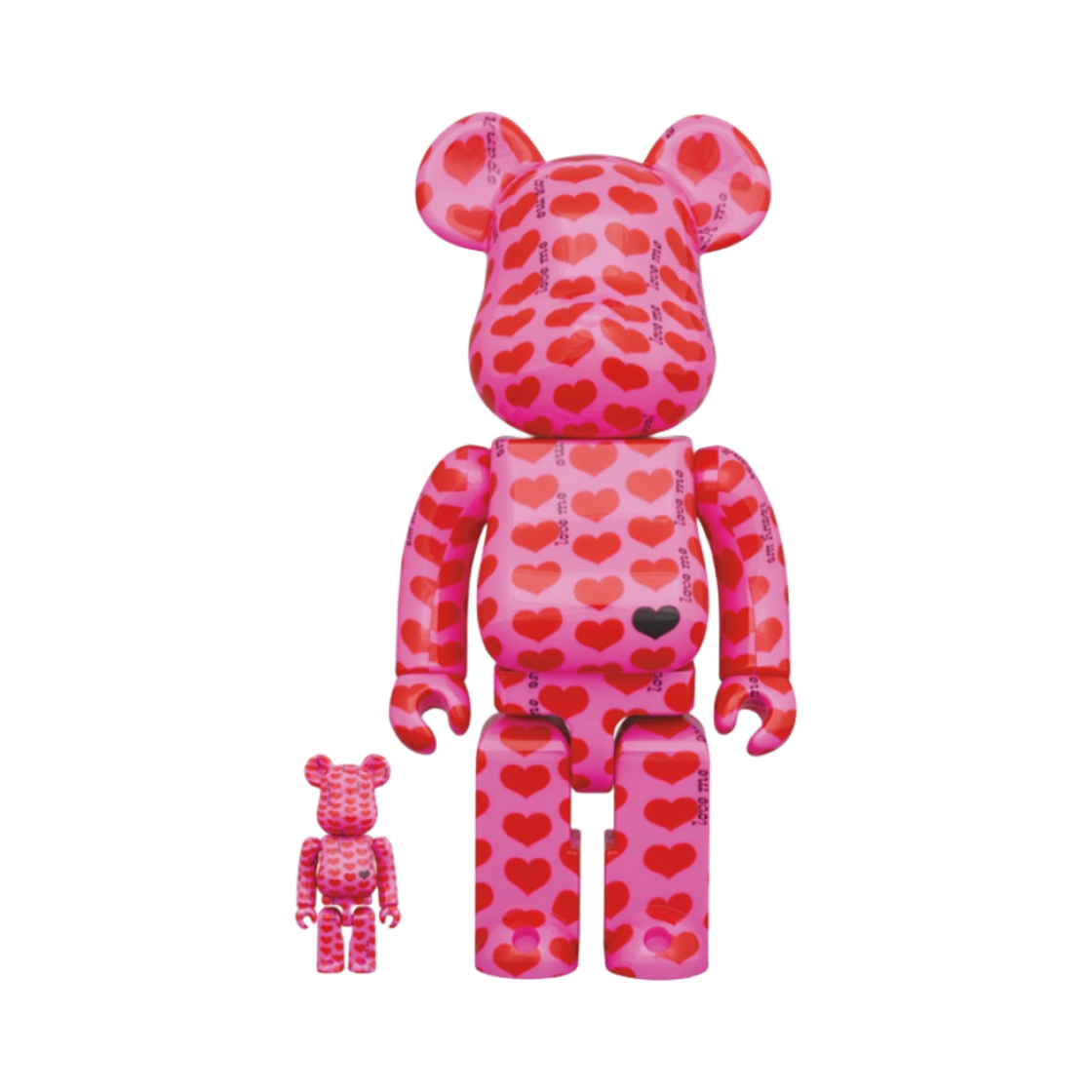 베어브릭 핑크 하트 100% & 400% 세트(Bearbrick Pink Heart 100% & 400% Set) - 1