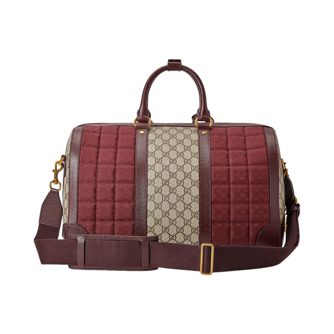 구찌 미니 GG 캔버스 스몰 더플백 버건디 GG 캔버스(Gucci Mini GG Canvas Small Duffle Bag Burgundy GG Canvas) - 3
