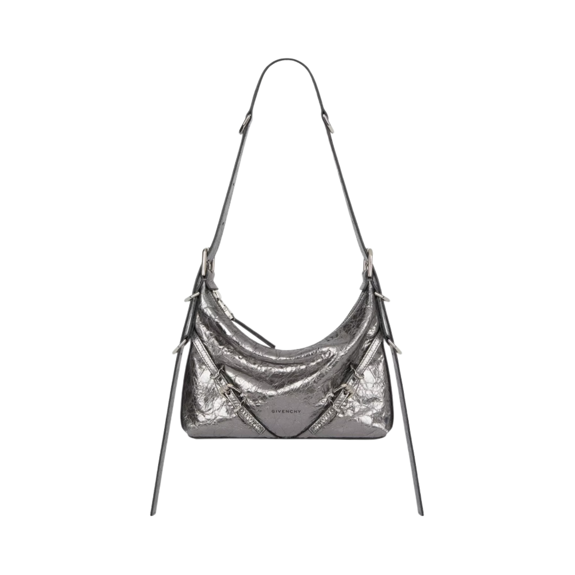 지방시 라미네이티드 가죽 미니 부아유 백 실버 그레이(Givenchy Mini Voyou Bag in Laminated Leather Silver Grey) - 1