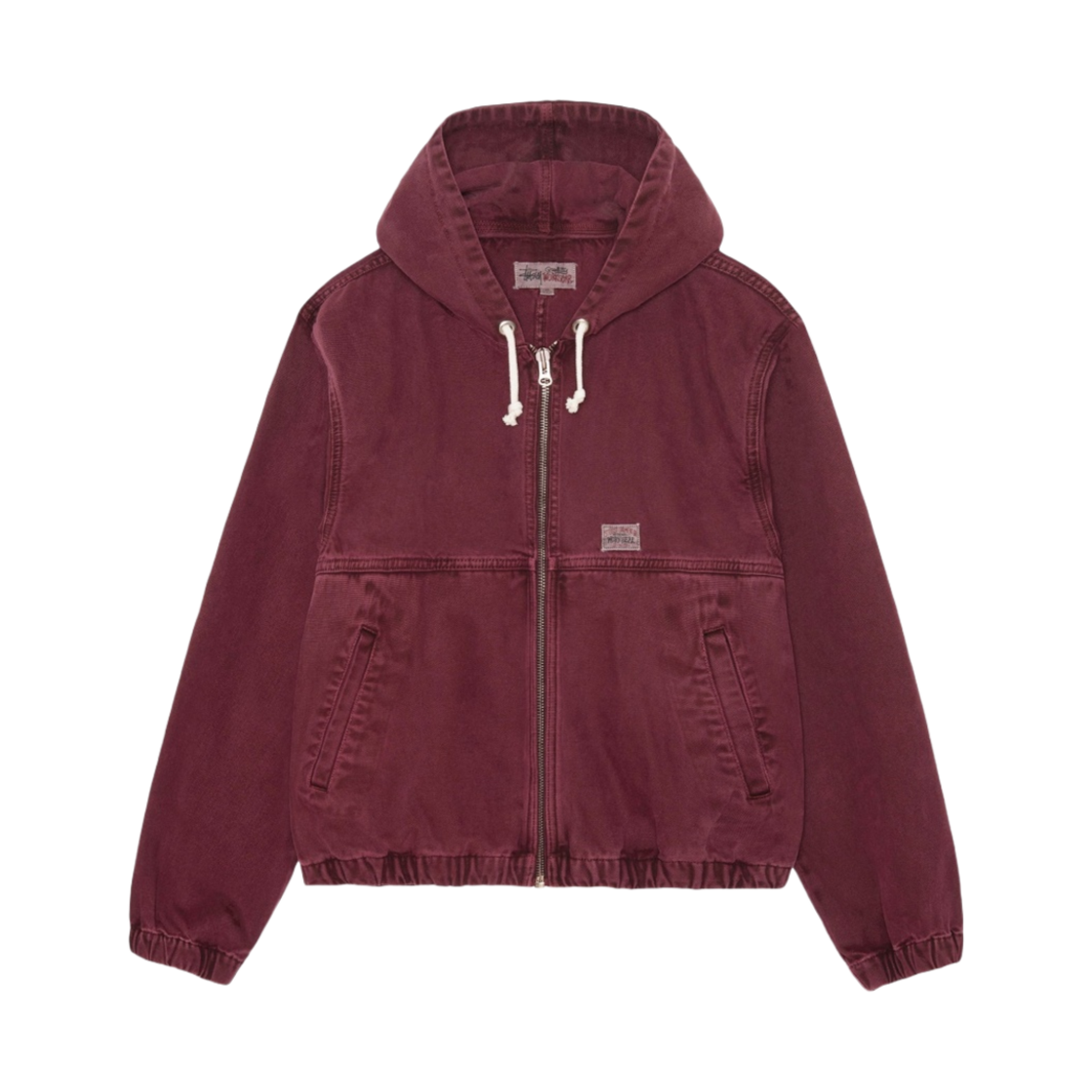 스투시 언라인드 캔버스 워크 자켓 와인(Stussy Unlined Canvas Work Jacket Wine)