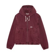Stussy Unlined Canvas Work Jacket Wine