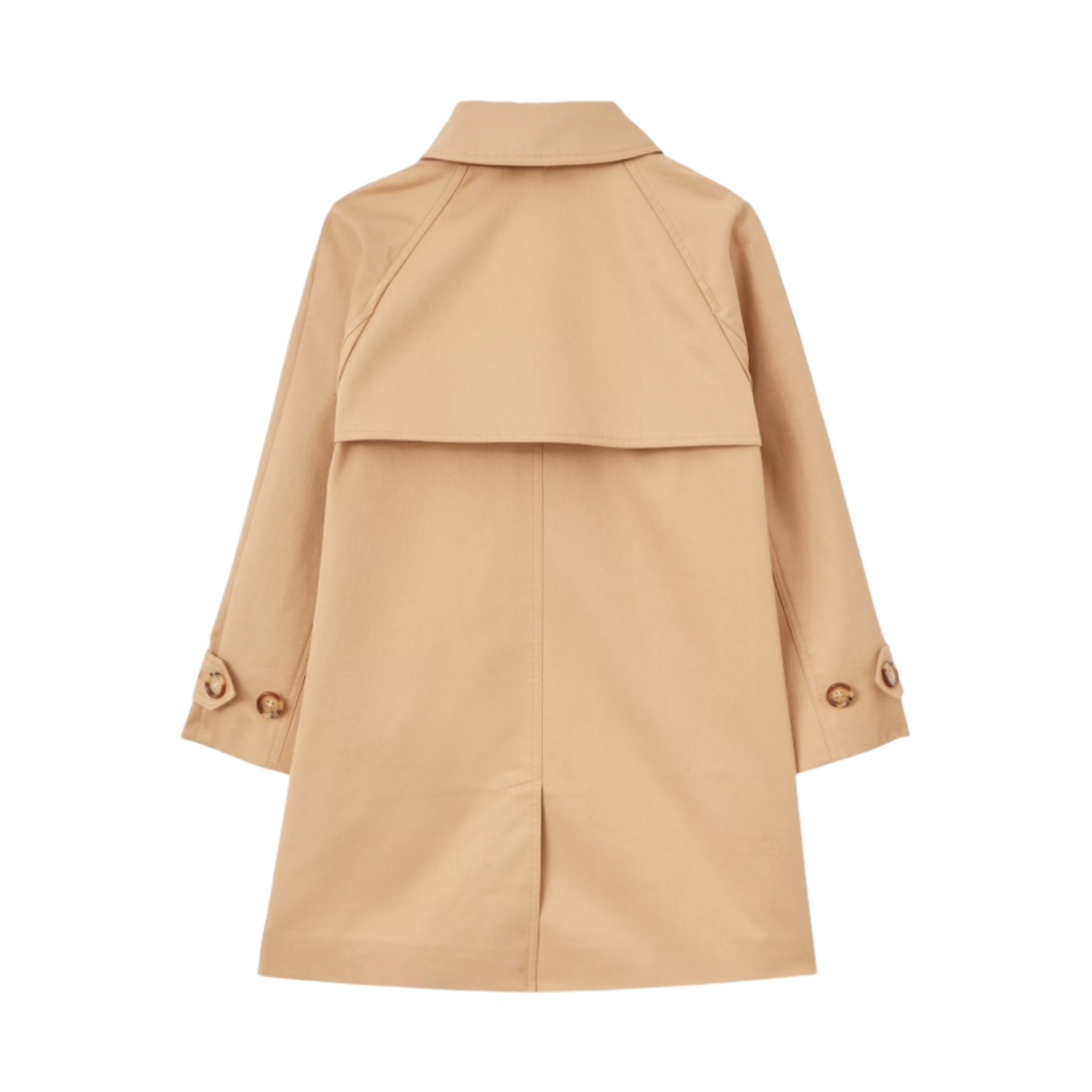 (키즈) 버버리 디테처블 후드 체크 라인드 코튼 트윌 카 코트 아카이브 베이지((Kids) Burberry Detachable Hood Check-Lined Cotton Twill Car Coat Archive Beige) - 2